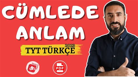 C Mlede Anlam Full Tyt T Rk E Deniz Hoca Pdf Youtube