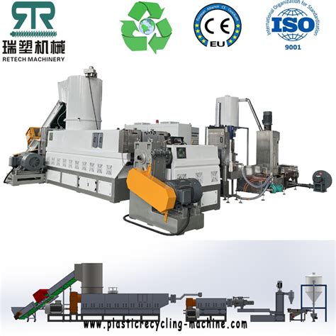 Kg Hr Hdpe Bag Ldpe Film Plastic Compactor Double Stage Pelletizing