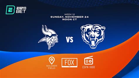 Chicago Bears Vs Minnesota Vikings 2024 Week 12 How To Watch On Tv Stream Listen On Radio