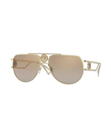 Versace Ve2225 Medusa Aviator Sunglasses In Black Lyst