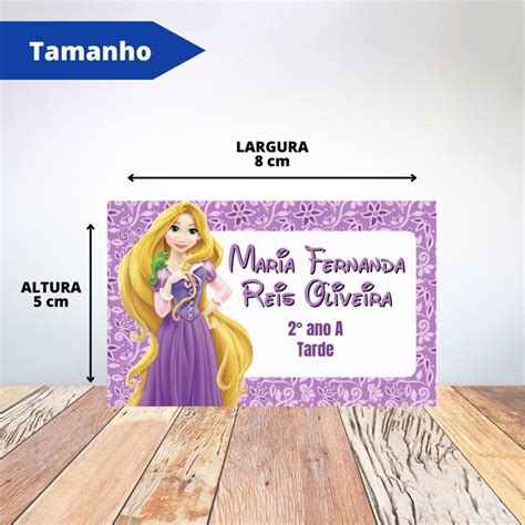 Kit M Etiqueta Escolar Rapunzel 81 Unidades Elo7