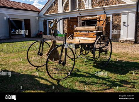 886 Benz Patent Motorwagen in the Mercedes-Benz Museum Stock Photo - Alamy