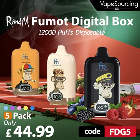 R And M Fumot Digital Box 12000 5 Pack Disposable Vape 44 99 Vape