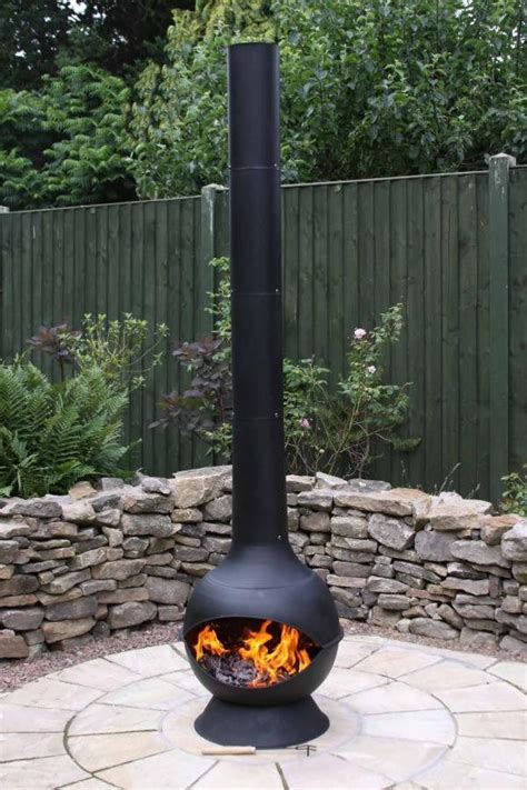 Extra Large Steel Chimenea With Large Modern Chimney Funnel The Extra