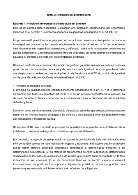 Tema 2 Principios Del Proceso Penal Tema 2 Principios Del Proceso Penal Epígrafe 1