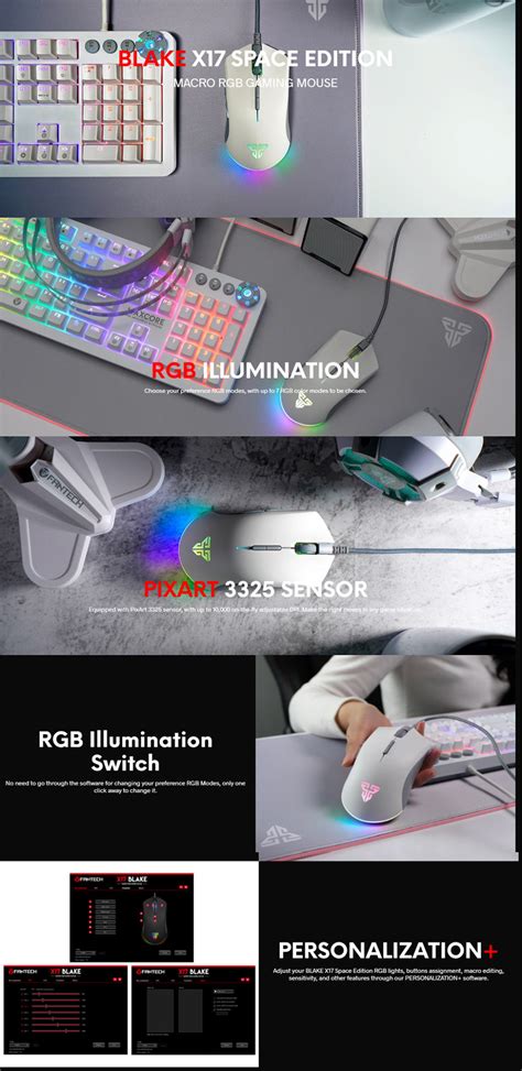 Fantech X17 Blake Space Edition RGB Wired Gaming Mouse - Penguin.com.bd