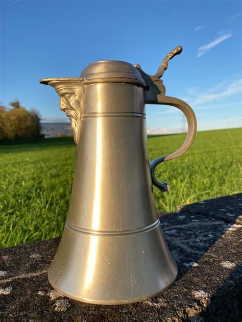 Solothurner Zinnkanne Fratzenkanne Zinnkrug Vintage Kaufen Auf Ricardo