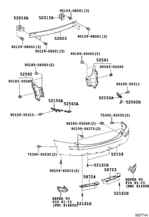 Toyota Rav Bumper Impact Bar Bracket Left Rear Body Cnd Interior