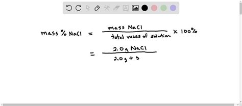 Solvedfree Response Calculate The Percent By Mass Of Nacl In A Solution That Has 325m Of Nacl