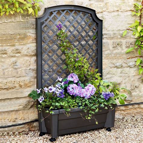 Grey Self Watering Planter With Trellis On Wheels Expert Verdict