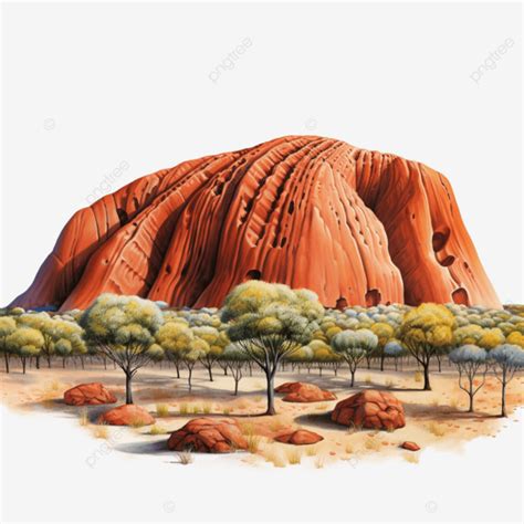 Representación 3d Hiperrealista De Uluru Ayers Rock En Australia PNG