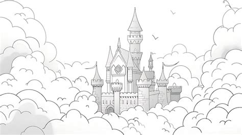 Premium Photo A Majestic Castle Rises Above The Clouds Its Spires And