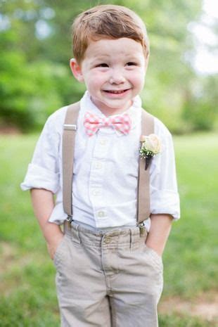 Cute Ring Bearer Outfit Khaki Pants White Shirt With Pink Checkered