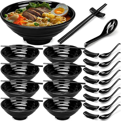 Amazon Yaomiao Set Of 8 Japanese Ramen Bowl Set Total 32 Pcs