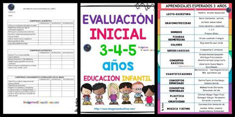 Fichas de Evaluación Inicial para 3 4 y 5 años hojas de registro y