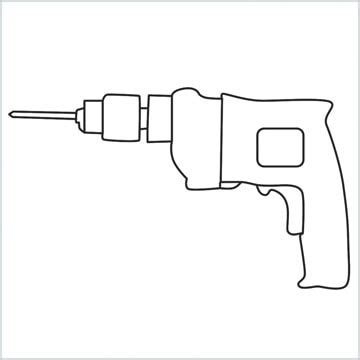 How To Draw An Electric Drill Step By Step Easy Phase