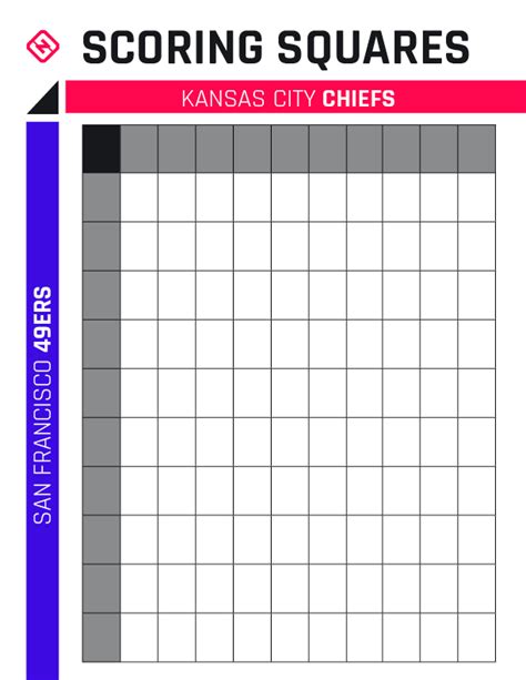 Printable 25 Square Super Bowl Grid - Printable Word Searches