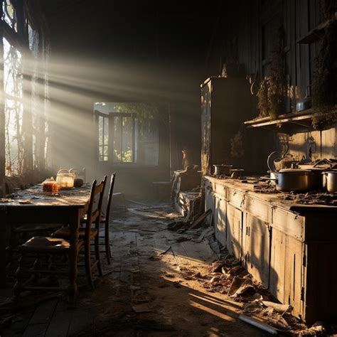 Premium AI Image Discover The Haunting Beauty Of An Abandoned Kitchen