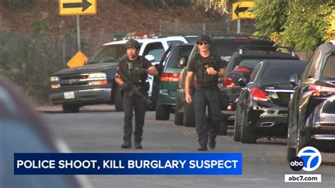 Lapd Officers Fatally Shoot Burglary Suspect Who Charged At Them At End