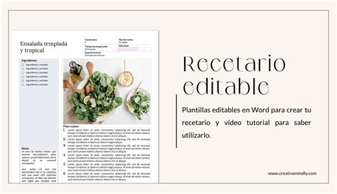 Plantillas Gratis Para Crear Recetas De Cocina Con Fotos