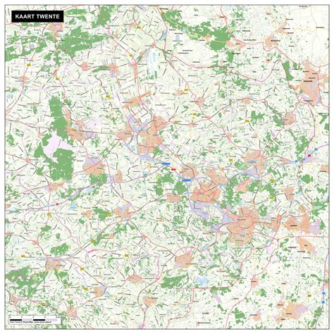 Kaart Twente Vector Map