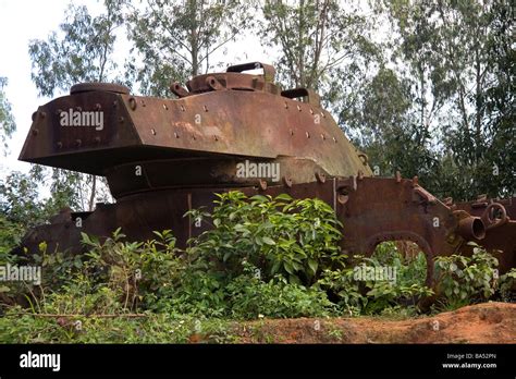 Old American military tank at the Doc Mieu Firebase near the former ...