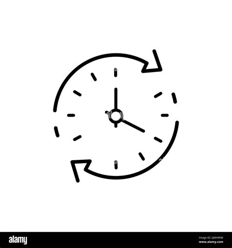 Time In Reverse Icon Back And Return Symbol Clock Sign With Arrow