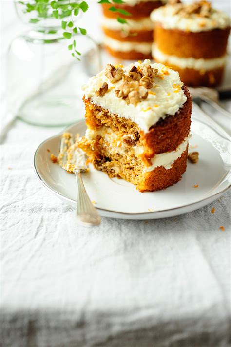 Mini Carrot Cakes With White Chocolate Coconut Frosting Serving Dumplings