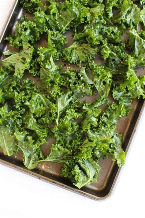 Spicy Baked Kale Chips - The Wheatless Kitchen