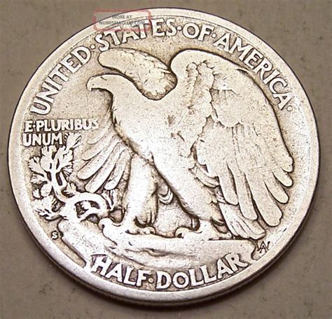 1918 S Walking Liberty Silver Half Dollar A Good Coin