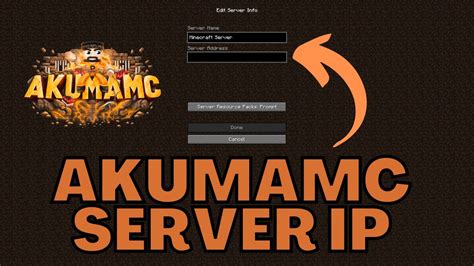 Minecraft Akumamc Server Ip Address Youtube