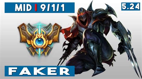 SKT T1 Faker Zed Vs Ezreal Mid Season 6 Patch 5 24 LoL