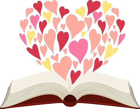 Opened book with many hearts forming a heart 7144943 Vector Art at Vecteezy