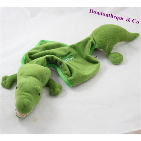 Mini Peluche Crocodile LA FERME AUX CROCODILES Gavial Du Nepal Vert