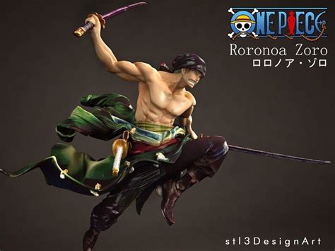 Roronoa Zoro Stl File For 3D Printing Anime One Piece 3D STL Etsy