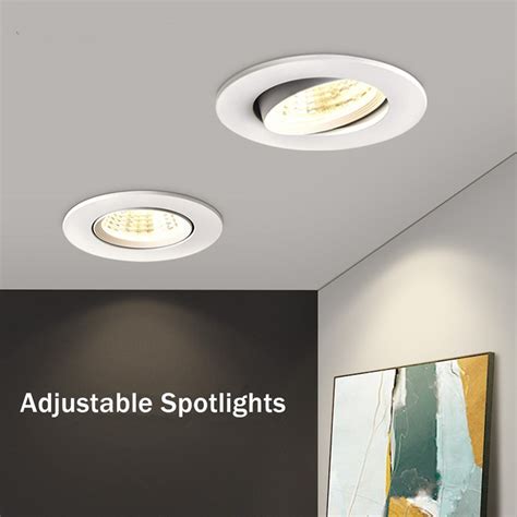 Led Recessed Eyeball Spotlight Round W W Led Ceiling Light Ceiling