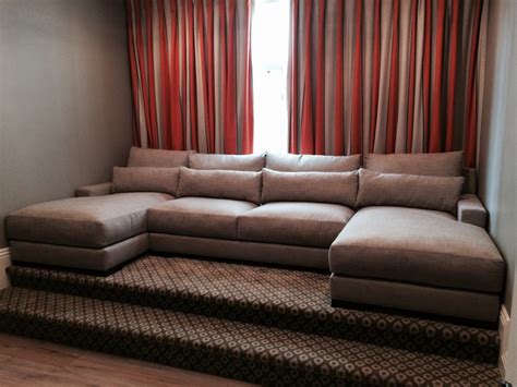 MEDIA ROOM CUSTOM SECTIONAL SOFA - Transitional - Home Theater - Los Angeles - by Monarch Sofas ...