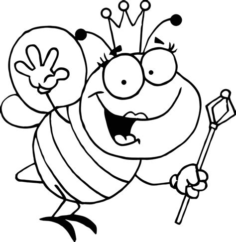 Bee Line Drawing Clipart Best