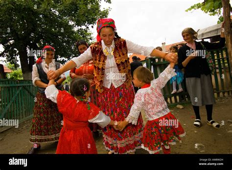 Europe Romania Transylvania Gypsy wedding wedding party at bride s home ...