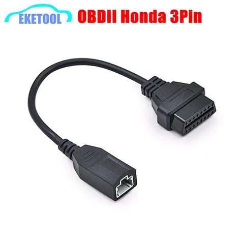 For Honda 3pin Car Diagnostic Obd Obd2 Connector For Honda Car Lead Cable Auto Obd1 3pin To Obd2