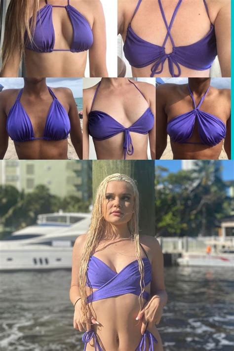 Purple Bikini Top Convertible Swimsuit Hacks Tie Bikini Top High