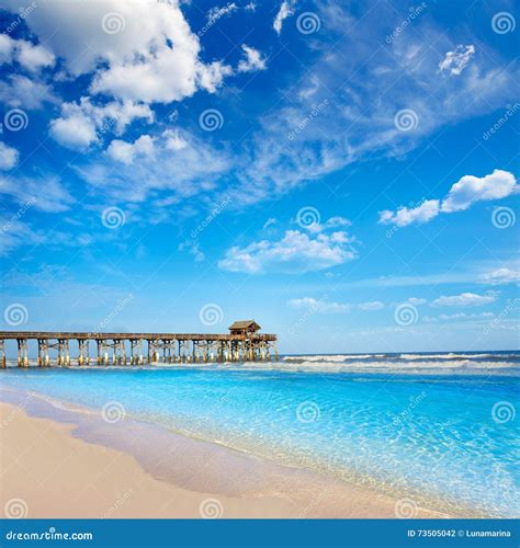 Cocoa Beach Pier In Cape Canaveral Florida Stock Photo Image Of Cape