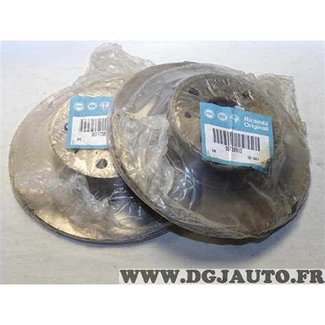 Paire Disques De Frein Arriere Plein Mm Diametre Fiat Pour