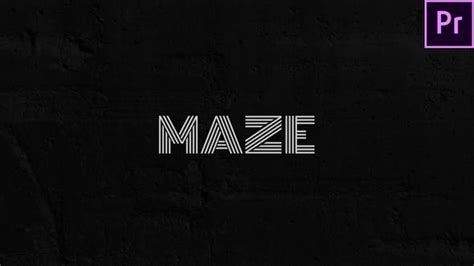 Videohive Maze Animated Typeface For Premiere Intro Hd