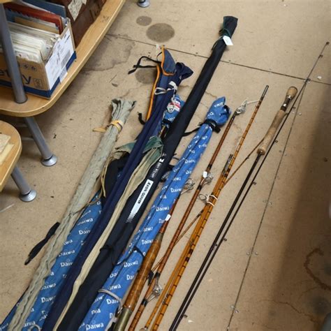 A Large Quantity Of Freshwater Fishing Rods Including A 2 Piece Hardy