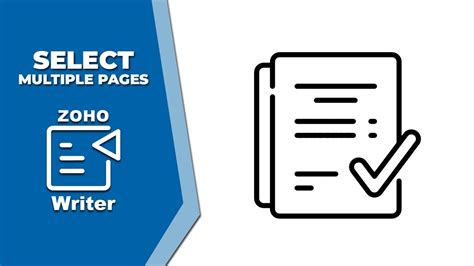 How To Select Multiple Pages In Zoho Writer YouTube