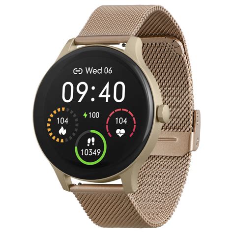 Smartwatch damski GARETT Classy złoty stalowy zegaris pl