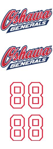 Oshawa Generals Blue Helmet Stickers And Decals Stick Bandits