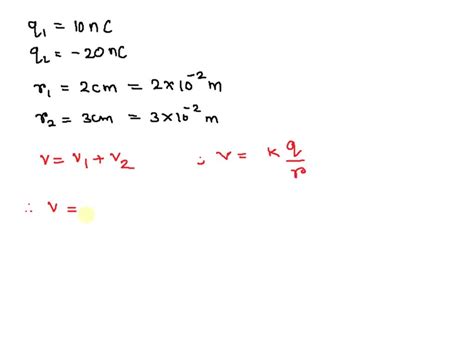 Solved Solve All Parts A Point Charge Q1 23 Nc Is Located At Position X1 19 Cm And A