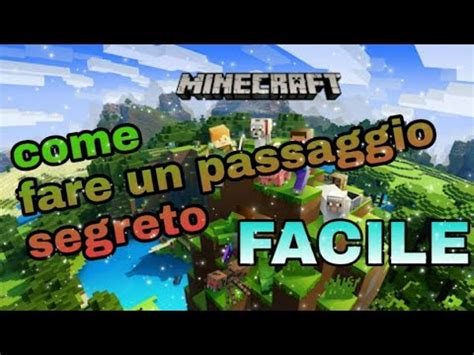 Minecraft Come Fare Un Passaggio Segreto Youtube